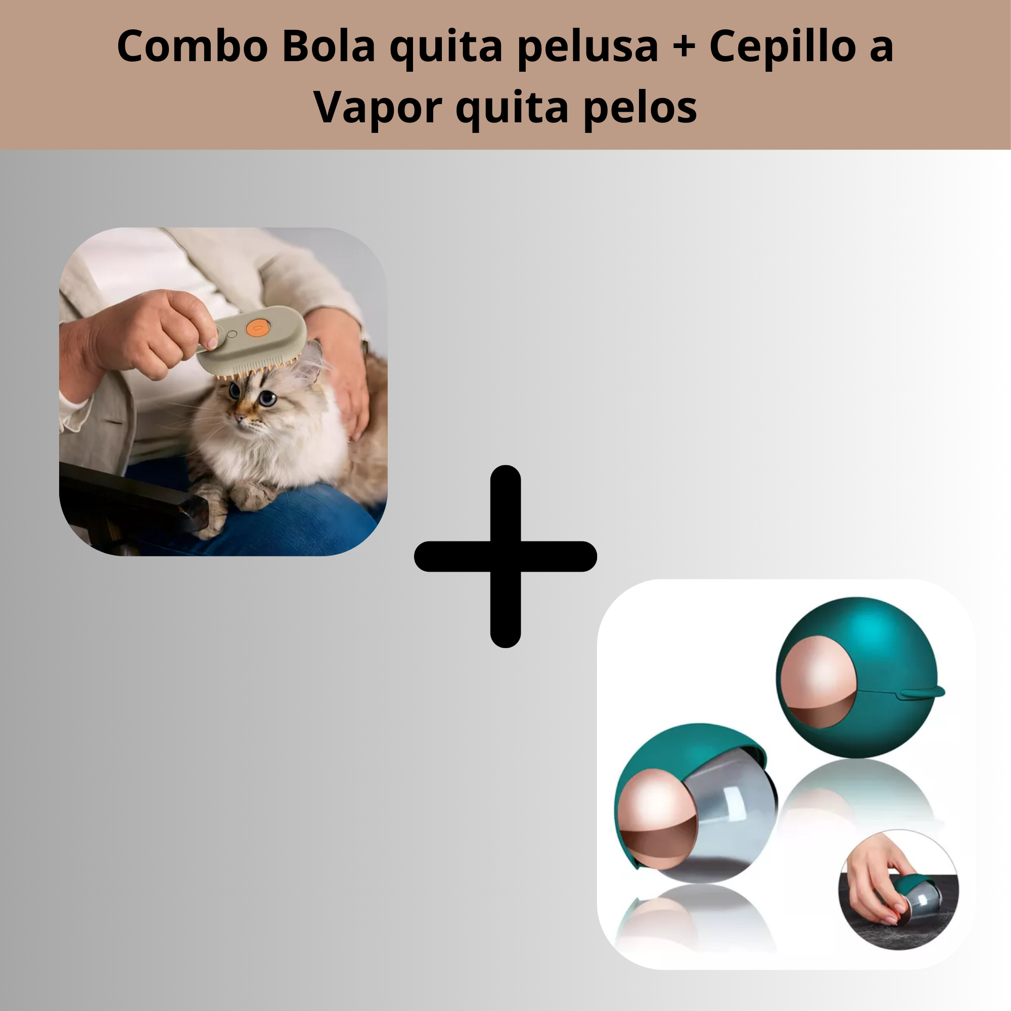 Miniatura 2 de Cepillo Vapor+Bola quita pelo mascotas